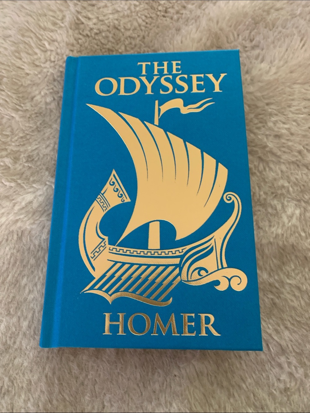 The Odyssey by Homer - Blue and Gold Decorative Hardcover Book